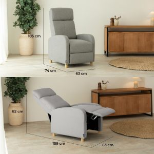 Sillon VERONA – 282 Sillón Verona gris