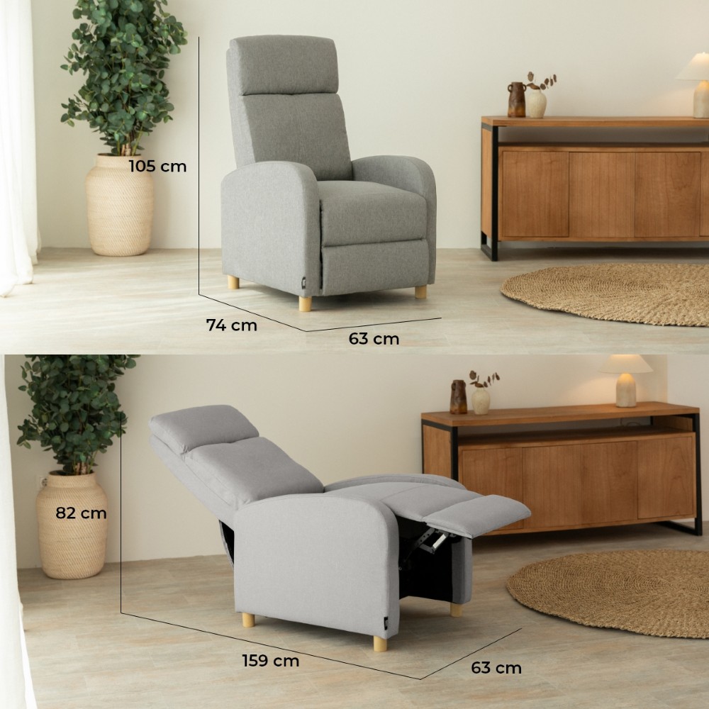Sillón Verona gris