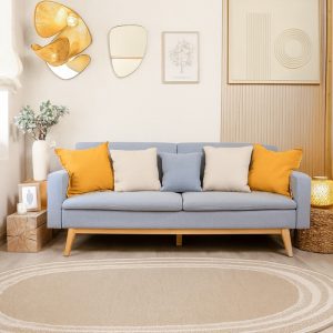 Sofa cama REINE – 53 Sofá cama reine Gris Azul celeste