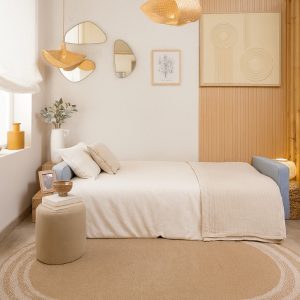 Sofa cama REINE – 59 Sofá cama reine Gris Azul celeste