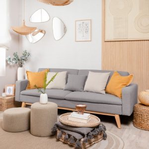 Sofa cama REINE – 80 Sofá cama reine Gris Azul gris claro