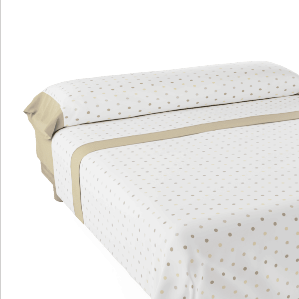 Juego de Sábanas y Fundas de Almohada Maia Beige