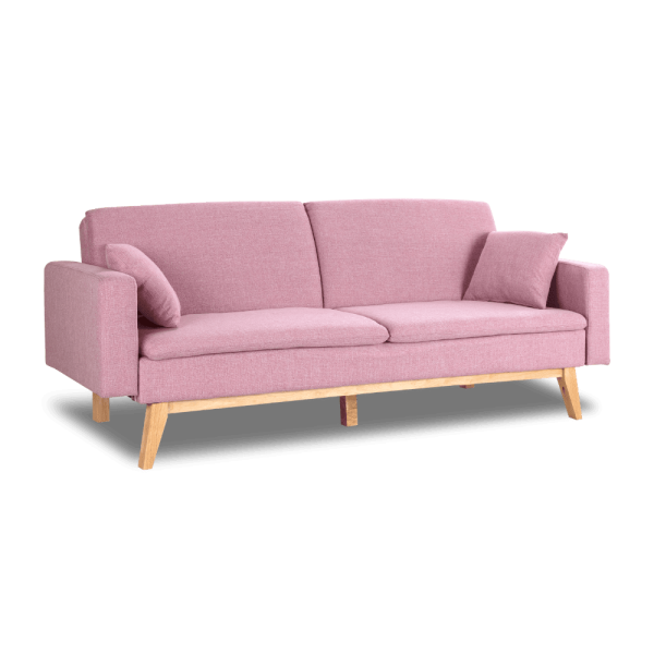 Sofá Cama 3 plazas Reine Rosa