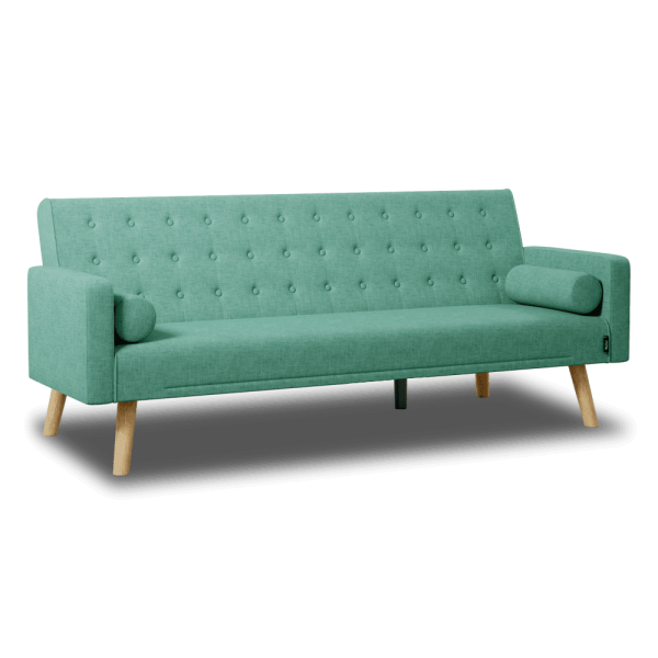 Sofá Cama 3 plazas Nalui One Dots Fabric Verde Aguamarina