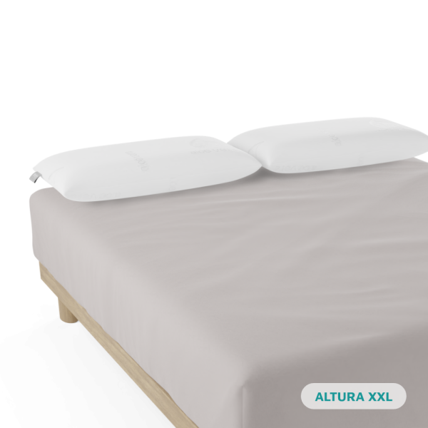 Sábana Bajera Ajustable Alto Especial Algodón 100% Gris