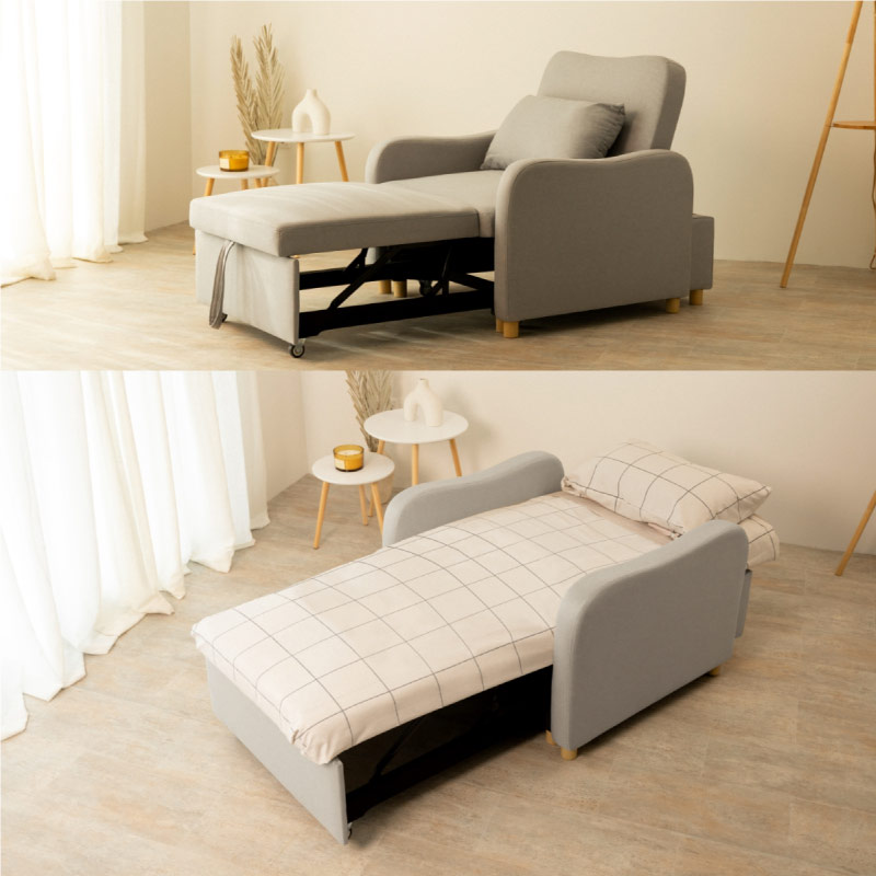 Sillón cama buddy gris claro