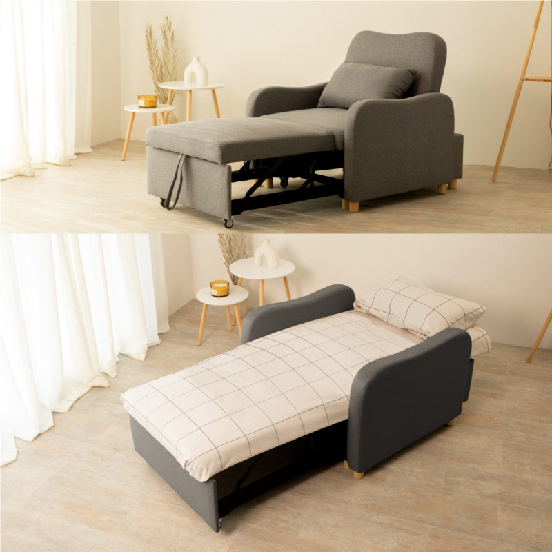 Sillón cama buddy gris oscuro