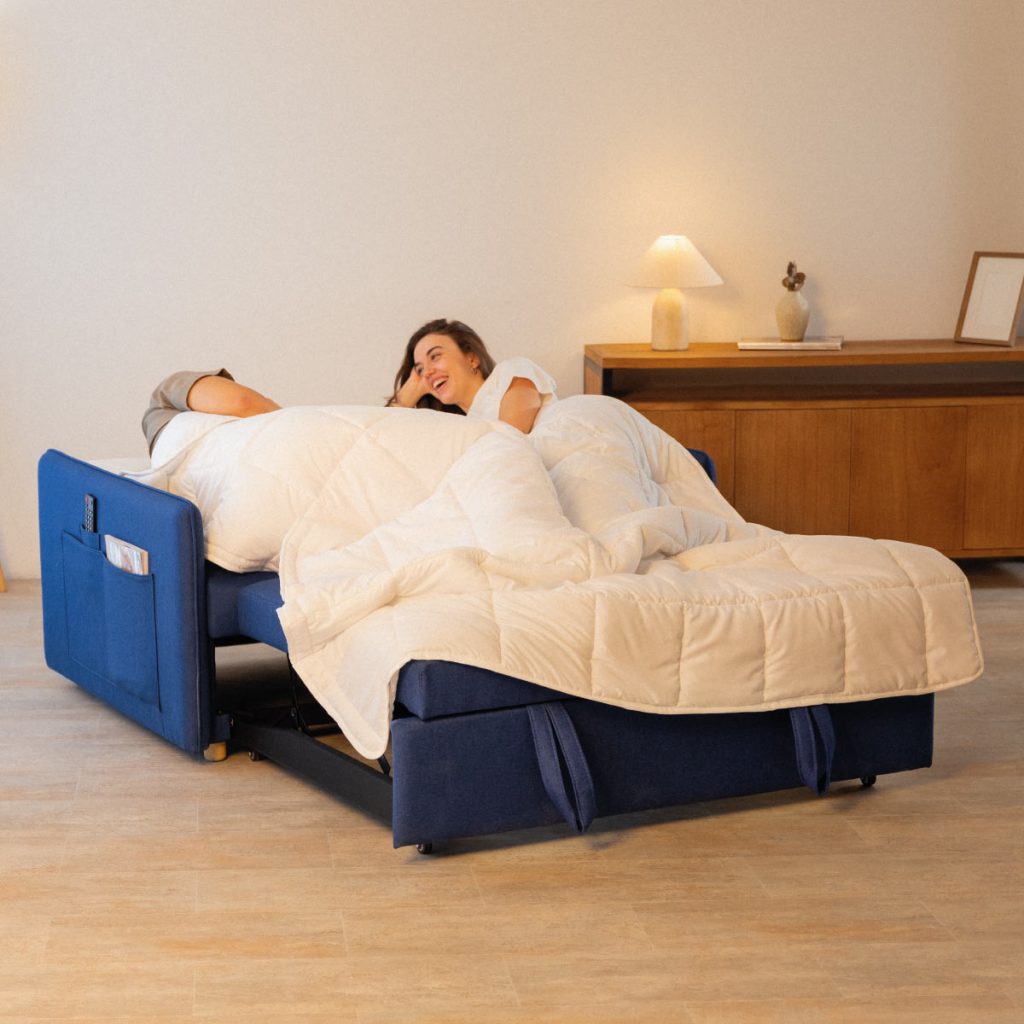 Sofá-cama de 2 lugares Nalui Nest 2 azul-marinho