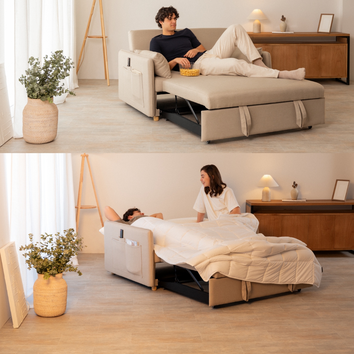 Sofá Cama 2 plazas Nalui Nest 2 Beige