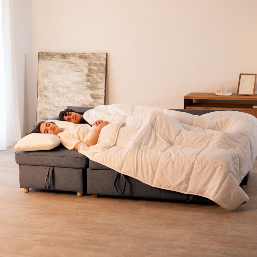 sofá cama 3 plazas chaiselongue Haven Gris oscuro