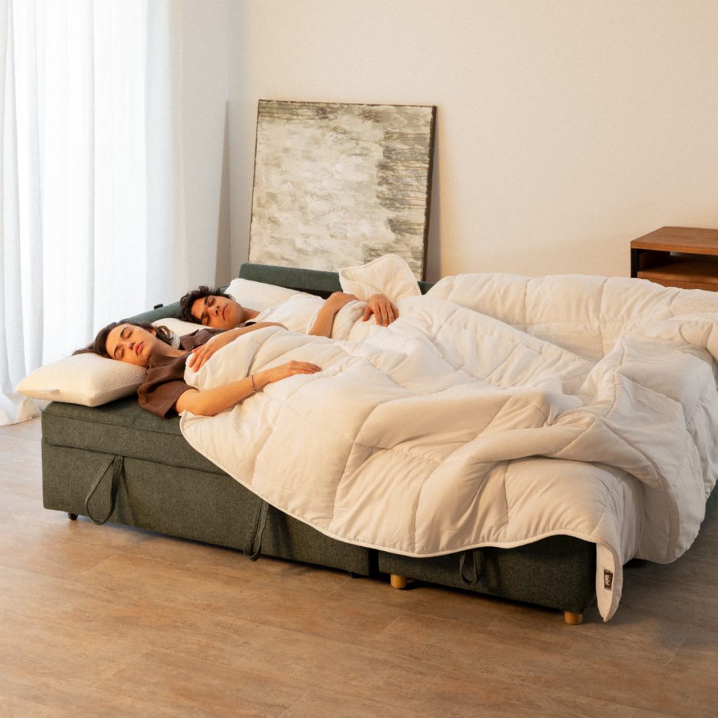 sofá cama 3 plazas chaiselongue Haven Verde oscuro