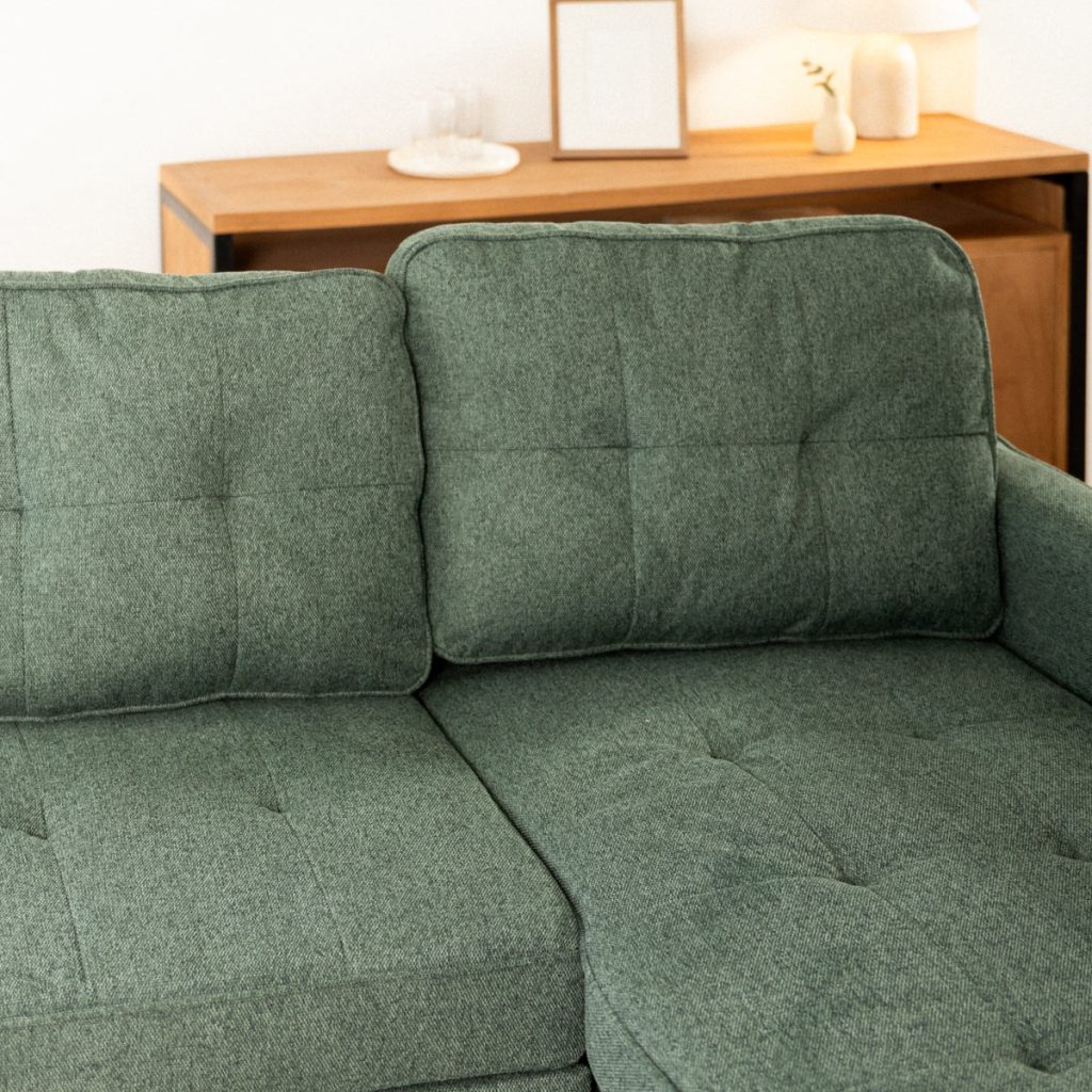 sofá cama 3 plazas chaiselongue Haven Verde oscuro