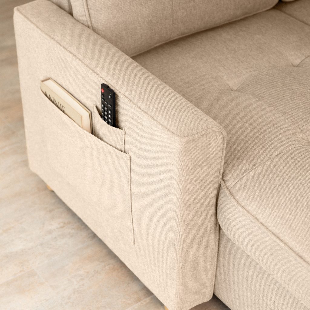 sofá cama 3 plazas chaiselongue Haven Beige