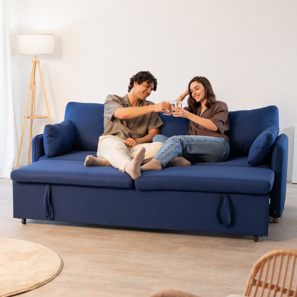 Sofá Cama 3 plazas Nalui Nest 3 Azul Marino