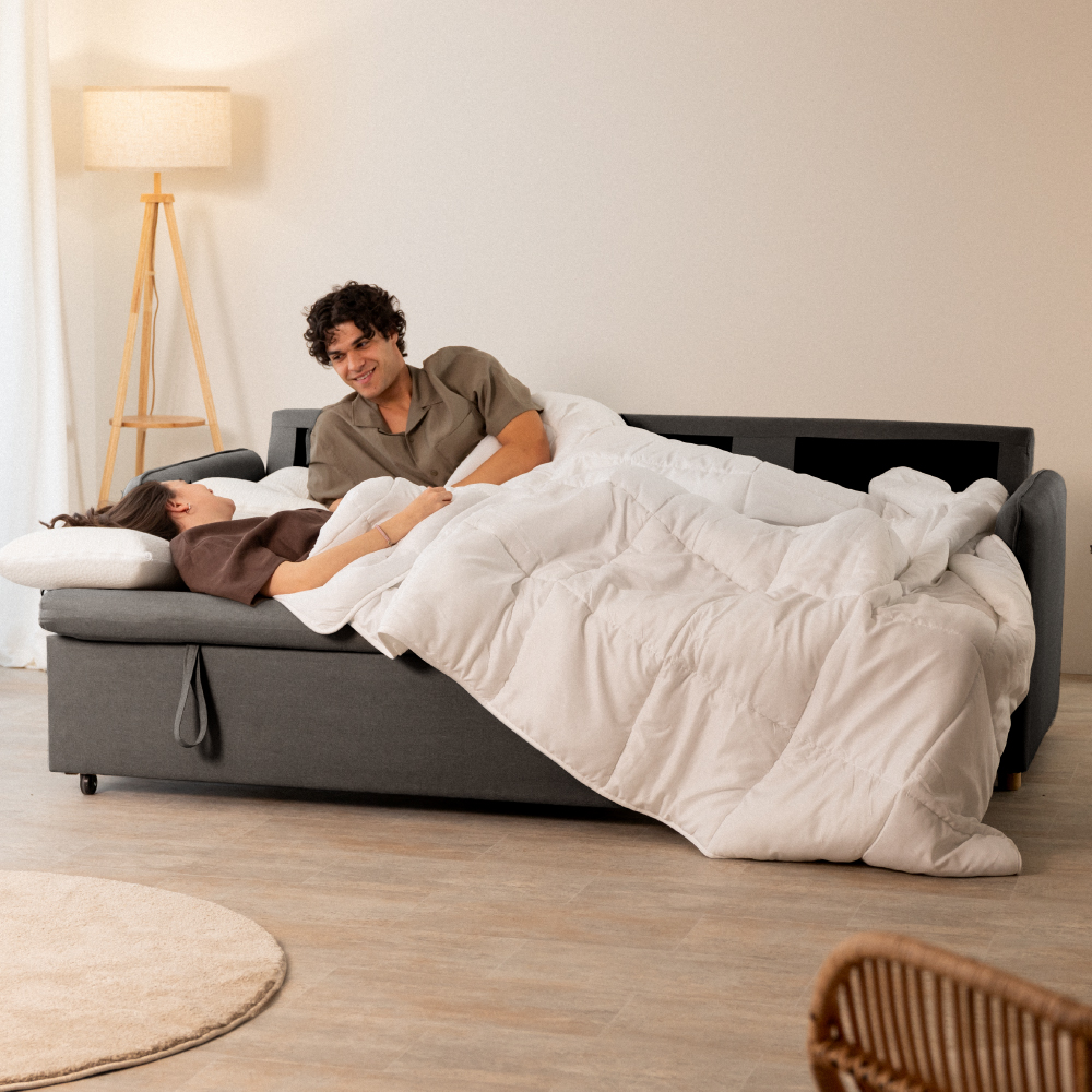 Sofá Cama 3 plazas Nalui Nest 3 Gris Oscuro