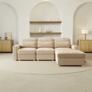 Mesa de trabajo 16-100 Sofá Modular Chaiselongue 3 plazas Nalui Bloom Beige Claro