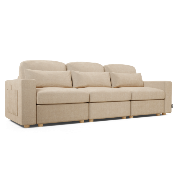Sofá Modular 3 plazas Nalui Bloom Beige Claro