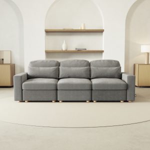 Sofá modular BLOOMx3 – 79 Sofá Modular Chaiselongue 3 plazas Nalui Bloom Gris Oscuro