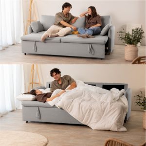 sofá cama nest 3 Gris claro_3 Sofá Cama 3 plazas Nalui Nest 3 Gris Claro