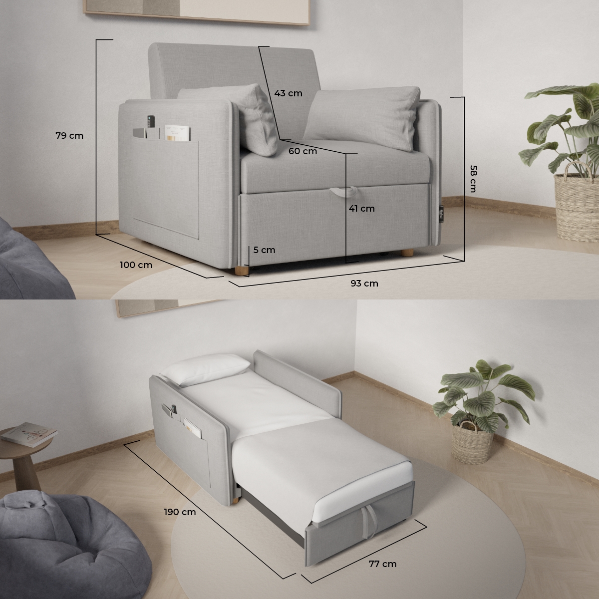 Sillón cama NEST 1 – 232